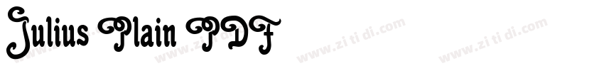 Julius Plain PDF字体转换